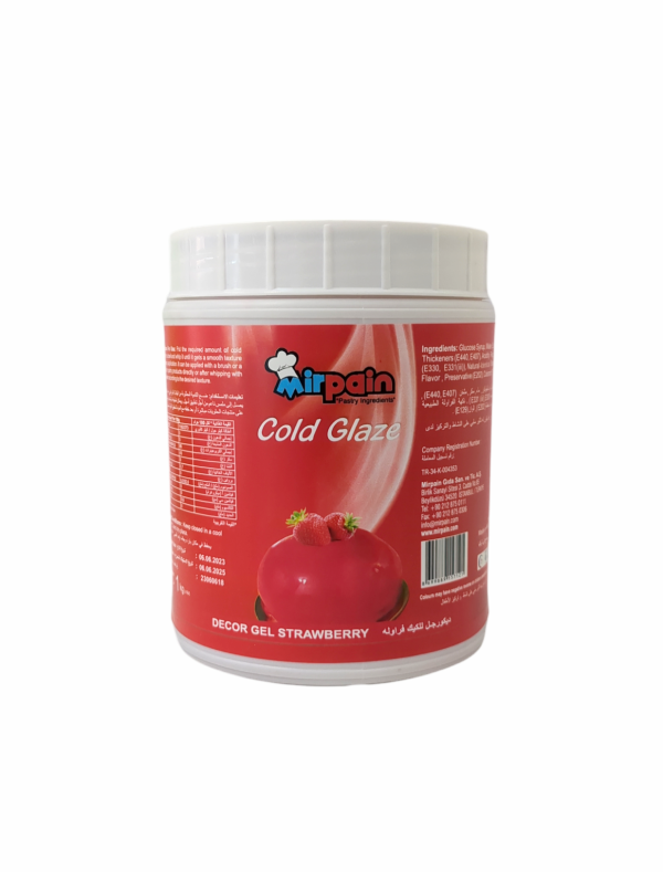 Mirpain Strawberry Cold Glaze Gel 1Kg