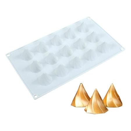 15 Cavity Mountain Peak Shaped Chocolate, Jelly, Candy Silicone Mould 1pc