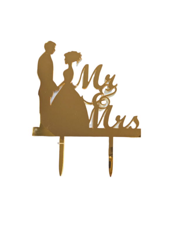 Mr and Mrs Wedding Cake Topper Version 2