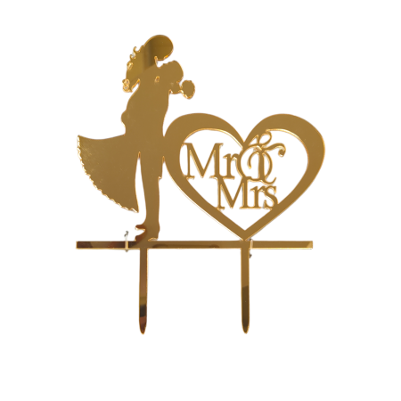 Mr and Mrs Wedding Cake Topper Version 1