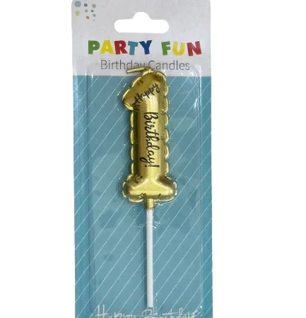 Number One Birthday Candles – Gold