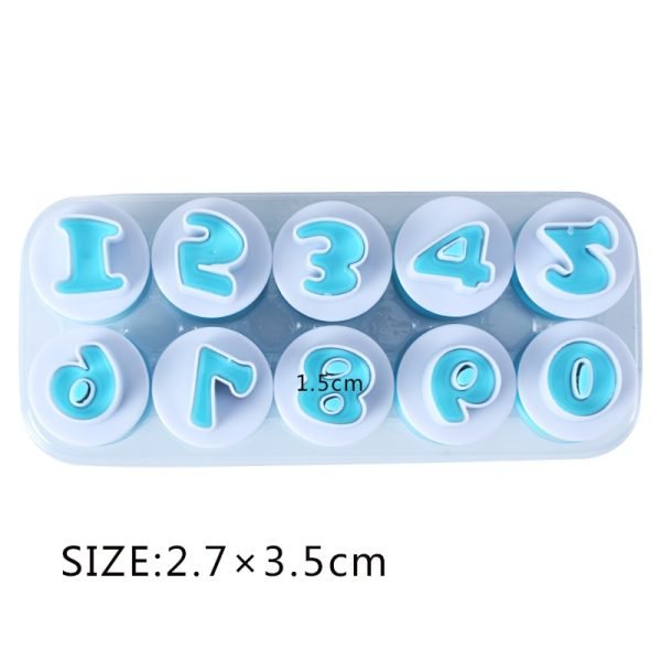 Numbers 0 to 9 Shaped Plunger Cookie Cutter