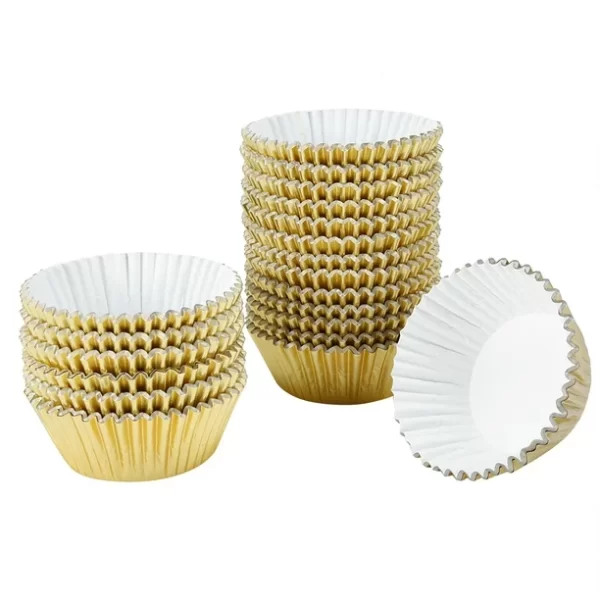 Paper Cupcake Liners Gold 7.5cm Pack of 1000