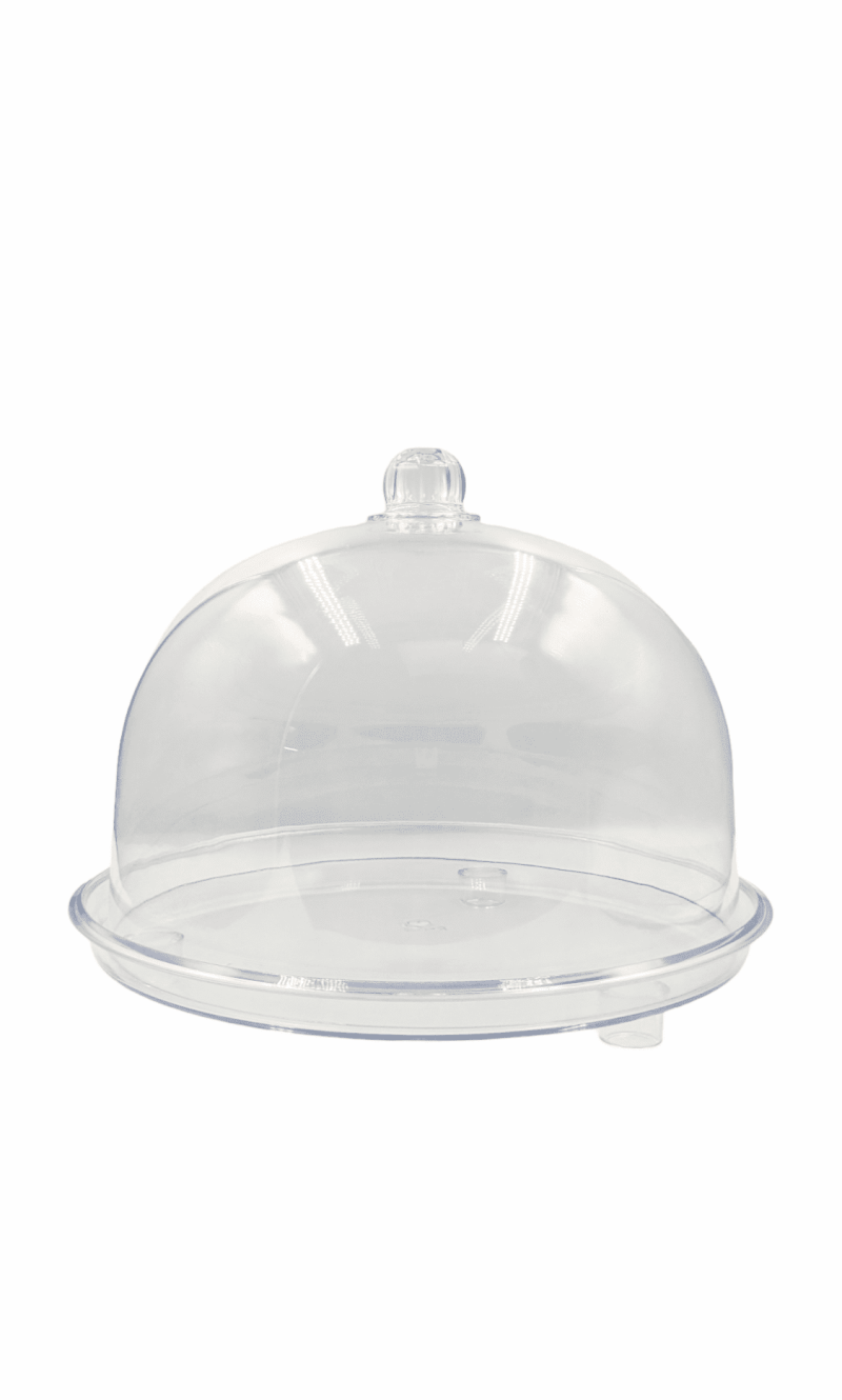 Cake Stand With Acrylic Dome (34cmx27cm)