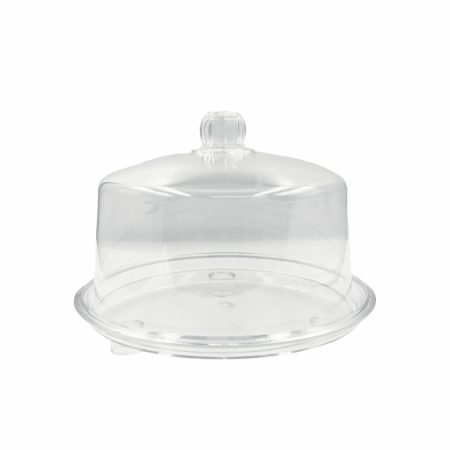 Cake Stand With Acrylic Dome (25cm x 17cm)