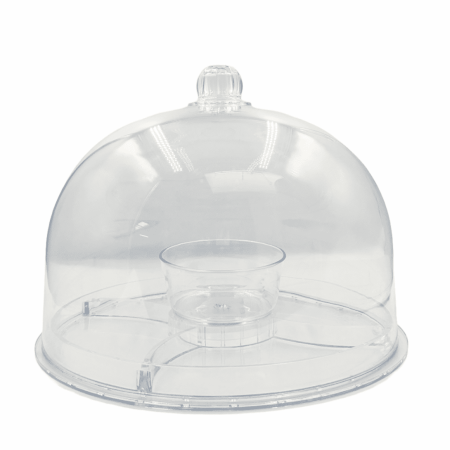 Cake Stand With Acrylic Dome (32.5cmx27cm)
