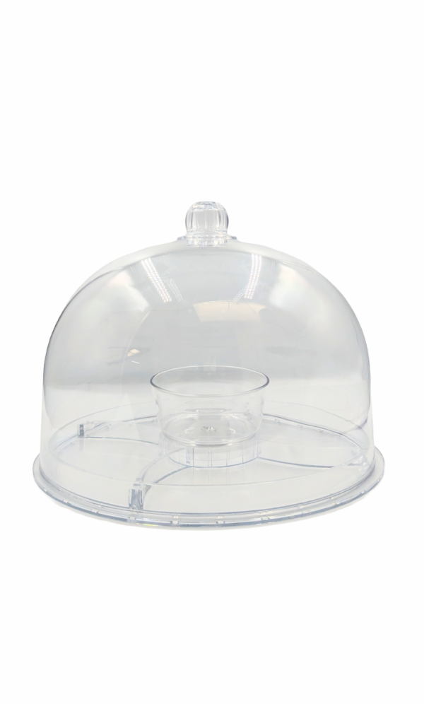 Cake Stand With Acrylic Dome (32.5cmx27cm)