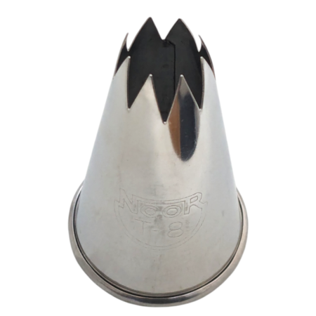 Piping Meringue Nozzle T-8 Open Teeth
