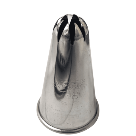 Piping Meringue Nozzle T-8 Closed Teeth