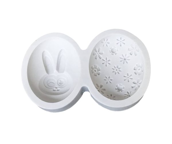 Rabbit Bunny Egg Shaped 3D Shape Silicone Fondant Mould