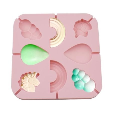Unicorn Rainbow Cloud Water drop Shaped Lollipop,Chocolate,Jelly,Candy Silicone Mould