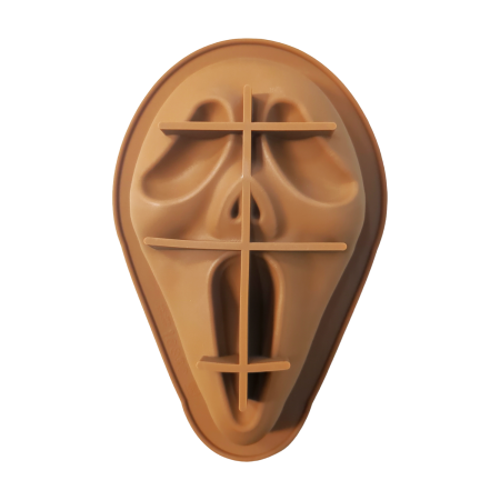 Scary Face Shaped Chocolate,Jelly,Mousse cake Silicone Mould Version-3