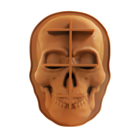 Scary Face Shaped Chocolate,Jelly,Mousse cake Silicone Mould Version-8