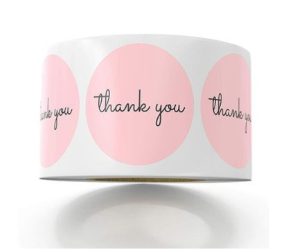 Thank You Stickers 500pcs Roll