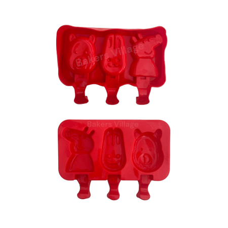 Silicone Bunny, Kitty & Bear Ice-Cream Silicone Mould