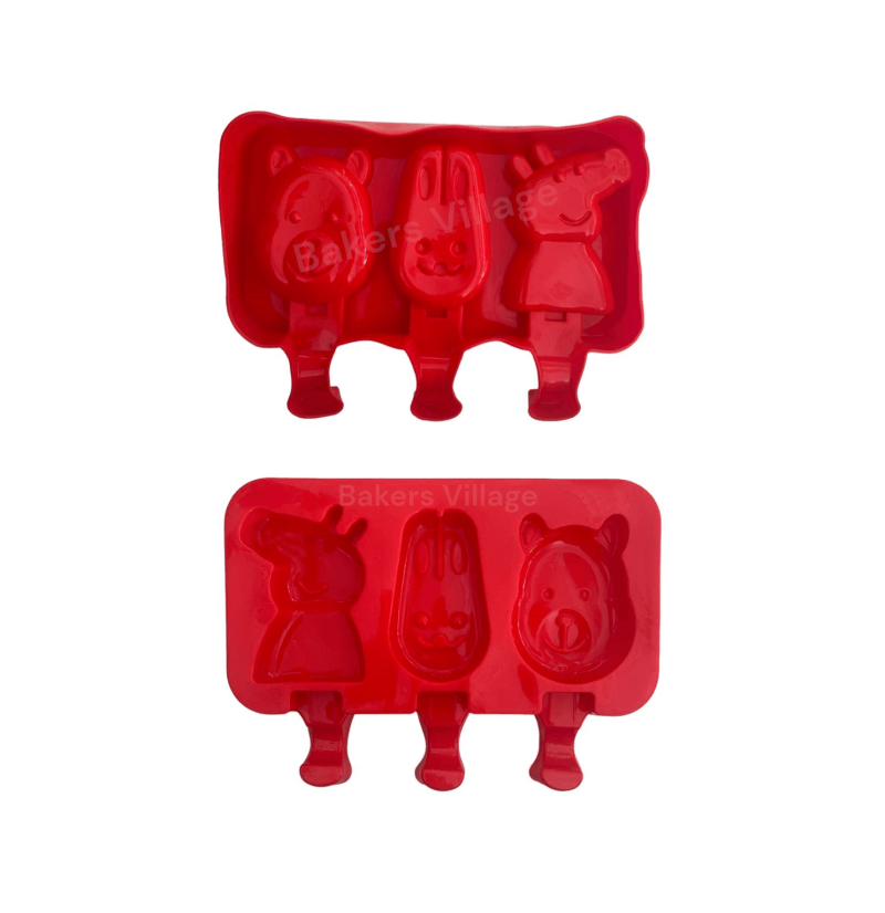 Silicone Bunny, Kitty & Bear Ice-Cream Silicone Mould