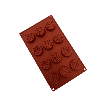12 Cavity Round Shape Silicone Mould