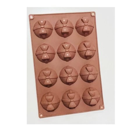 Sphere With Bow Shaped Chocolate,Jelly,Mousse cake Silicone Mould