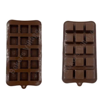 Square Shaped 15 Cavity Chocolate Silicone Mould