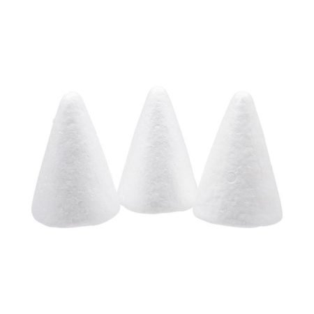 Mini Cone Shape Styrofoams 6.5cm(H) X 4cm(B) Set of 3