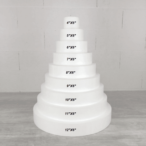 Styrofoam 6"(15cm) Height Cakes Dummy