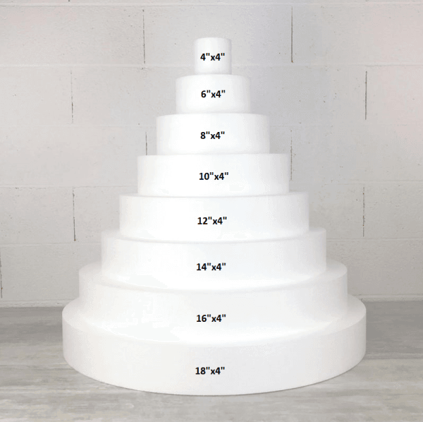 Styrofoam 4"(10cm) Height Cakes Dummy