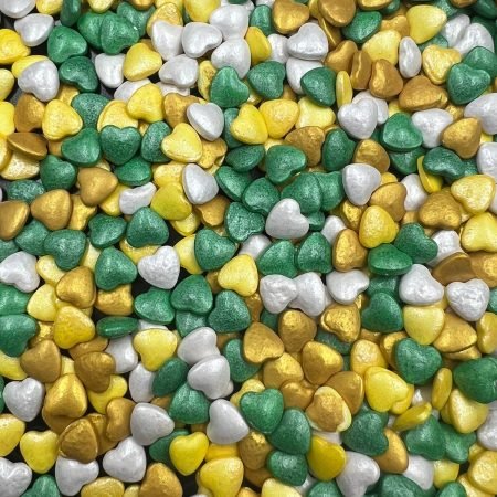Sugarmill Heart Mix  (White, Gold, Yellow, Green)