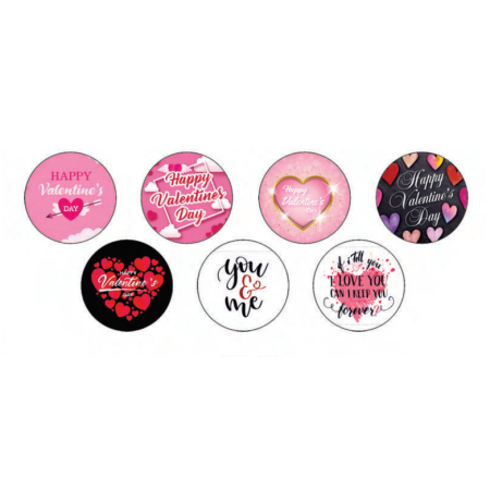Edible Pre Cut Wafer Paper - Valentines Day Set Per Pack 15pcs