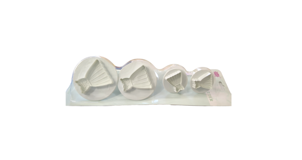 Wedding Dress Shape Cookie Fondant Cutter Set of 4