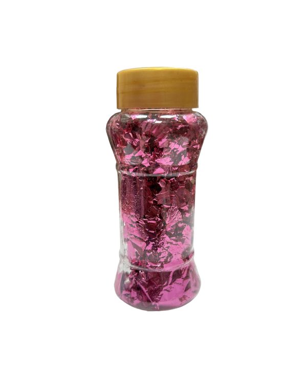 Pink Leafs, Pink Foil Flakes 5g