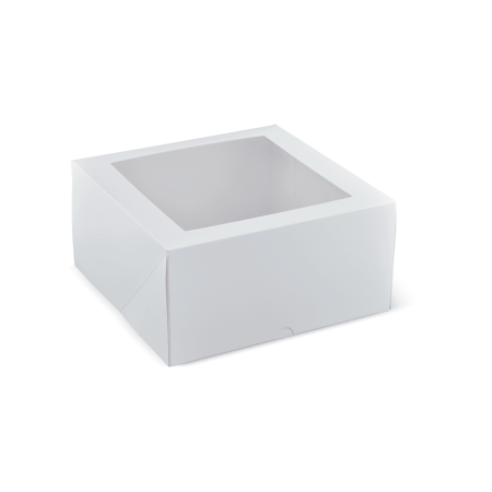 Cake Box White Window 26 x 26x 20cms Height