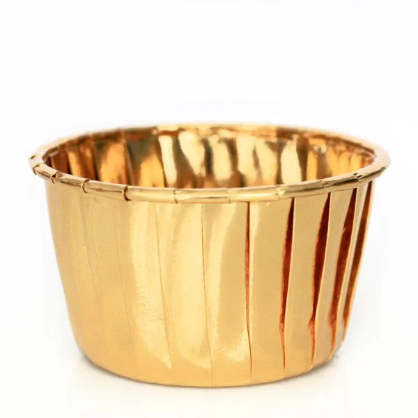 Cupcake Liners Gold 50pcs (Size: Diameter - 7.5cm, Height - 4cm) - Image 2