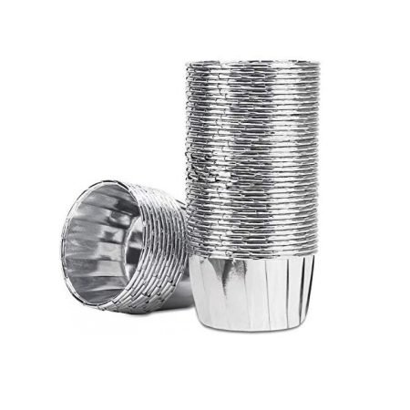 Cupcake Liners Silver 50pcs (6.5*5cm*3.5cm /(Mouth*bottom*height))