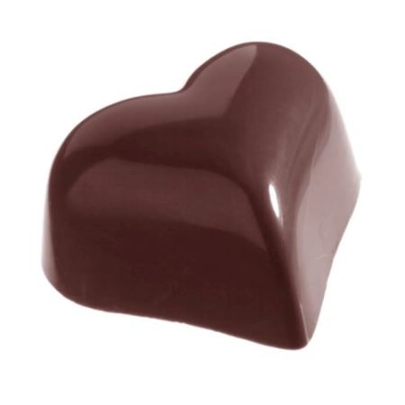 Chocolate World Polycarbonate Chocolate Mould Small Puffy Heart 14 Gr CW1218
