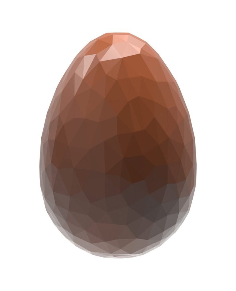 Chocolate World Polycarbonate Chocolate Mould Easter Egg Facet 33mm CW1891