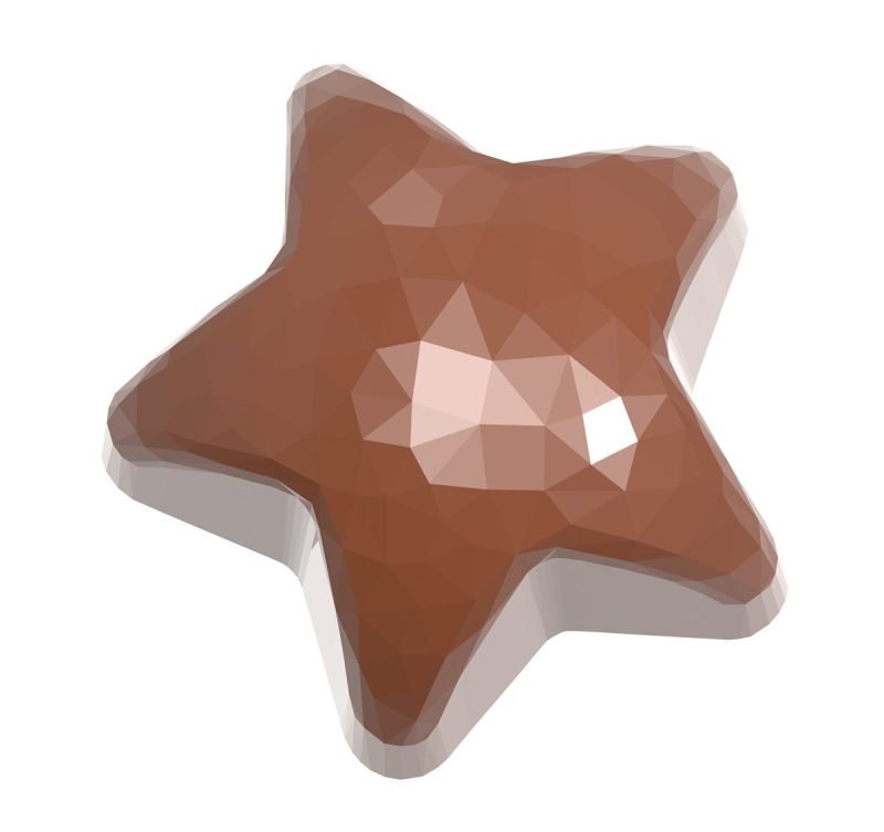 Chocolate World Polycarbonate Chocolate Mould Star Facet CW1922