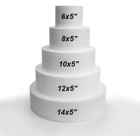 Styrofoam 5"(12.5cm) Height Cakes Dummy
