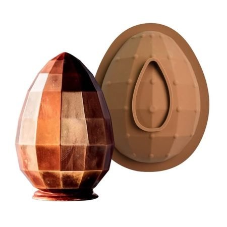 Easter Large Half Crystal Egg Shaped Chocolate Silicone Mould