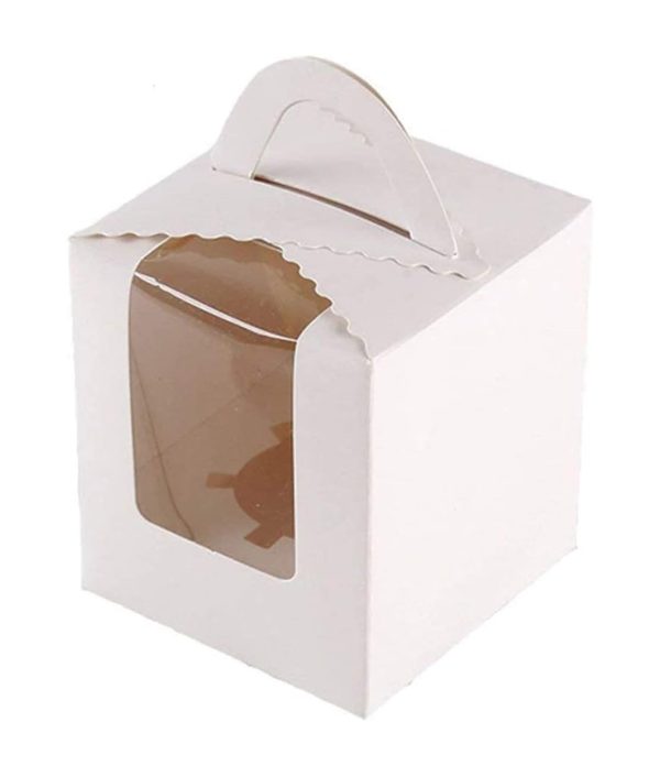 Cupcake Box Single Hole Height 11cms Width 9cms