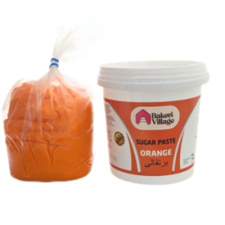 Bakers Village Orange Fondant Sugar Paste 1Kg