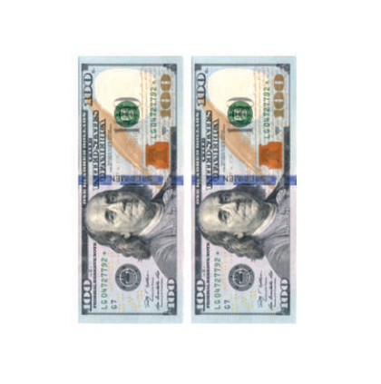 Edible Pre Cut Wafer Paper - American Dollar Set Per Pack 3pcs
