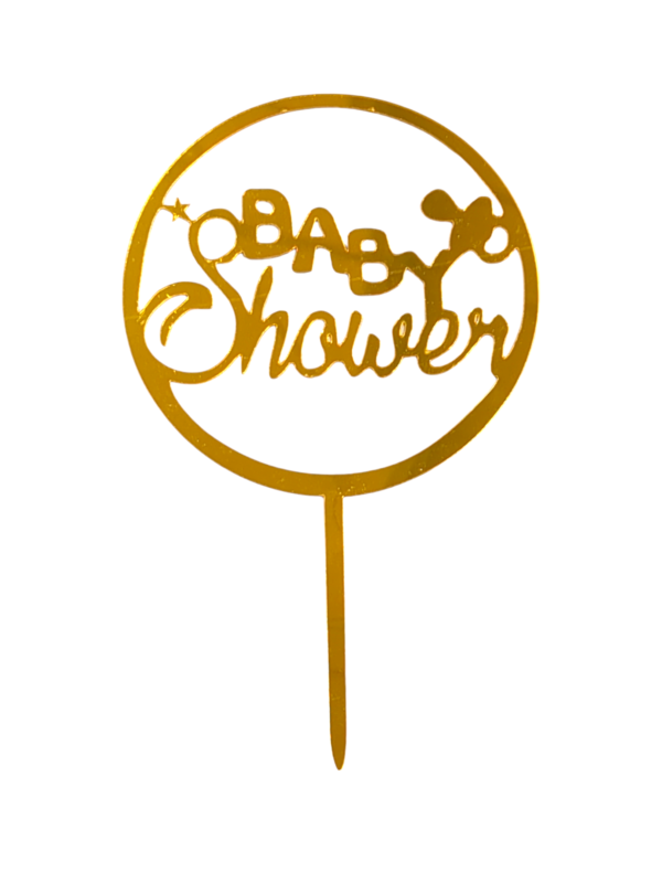 Gold Baby Shower Cake Topper