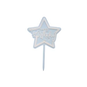 Happy Birthday Blue star cake topper