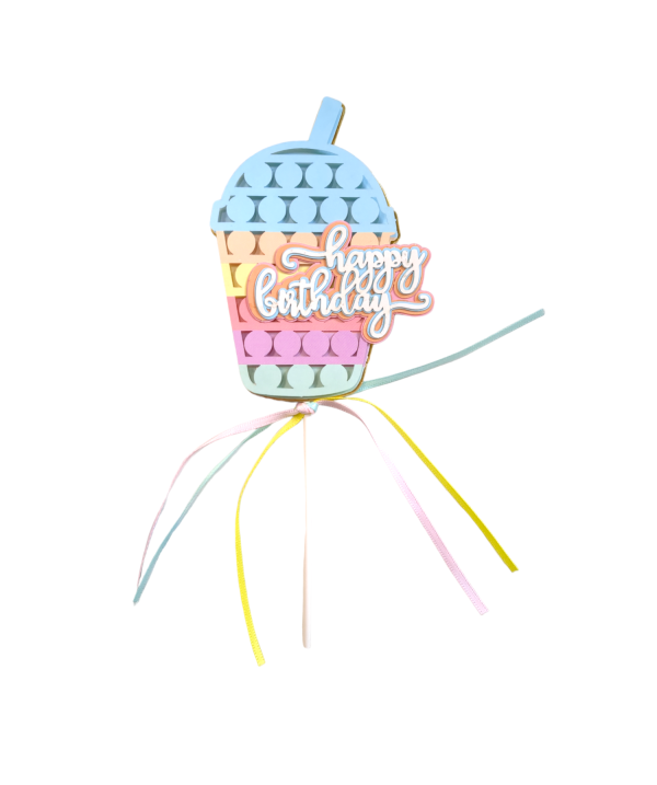 Multi Colour Happy Birthday Cake Toppers