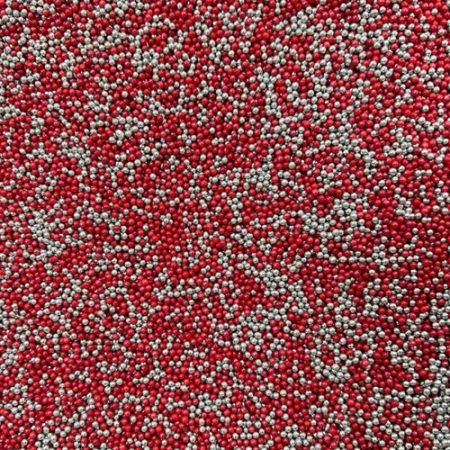 Sugarmill Red-Silver Pearls/Sprinkles