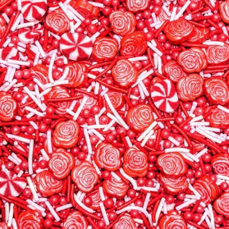Sugarmill Rose & Spiral Sprinkles 100g