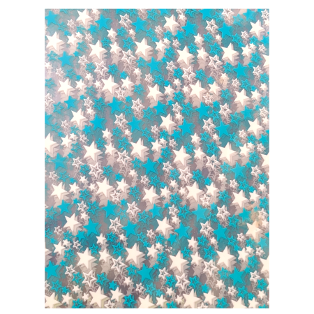 Chocolate Transfer Sheet A3 White and Blue Stars