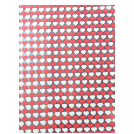 Chocolate Transfer Sheet A3 Pink and White Hearts