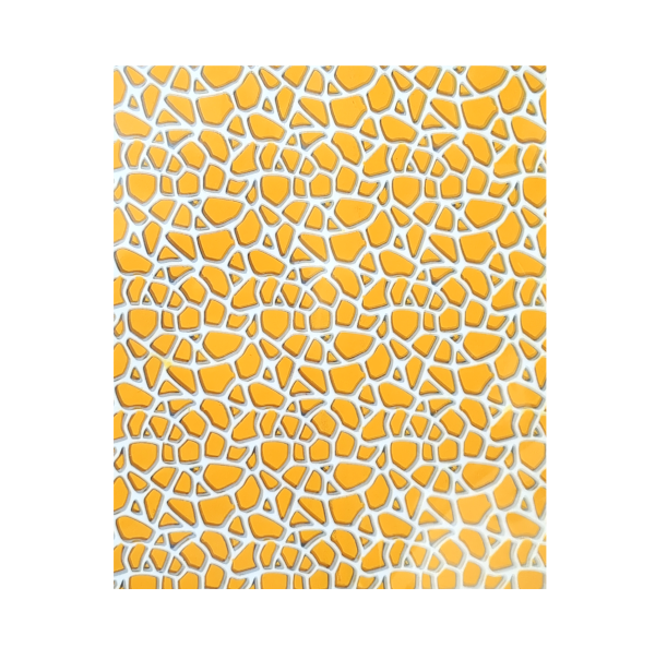 Chocolate Transfer Sheet A3 Yellow Cracked Layer Design