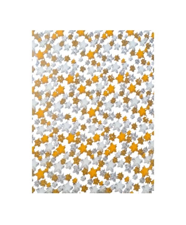 Chocolate Transfer Sheet A3 White and Yellow Stars